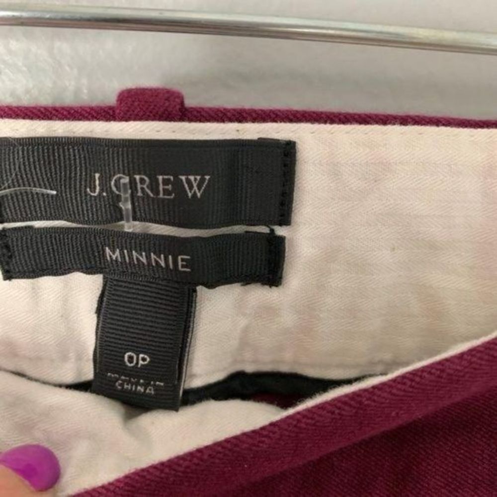 J. Crew Purple Skinny‎ Minnie Crop Pants - Picture 2 of 3